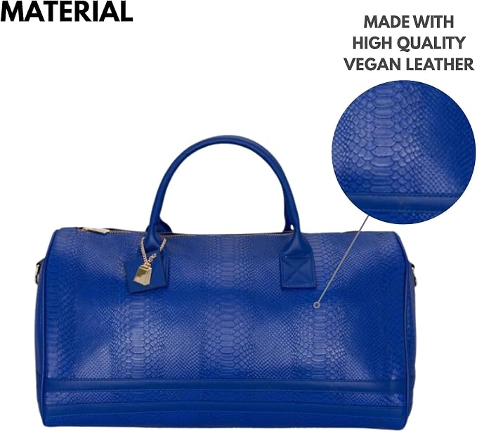 Tote&Carry Apollo 2 Duffle Bag for Travel Women & Men, TSA Approved Carry On Duffel Bag, Premium Vegan Leather w/Gold Hardware, Durable Weekender Luggage for Gym, Sports, Overnight & All-Purpose Use - Image 3