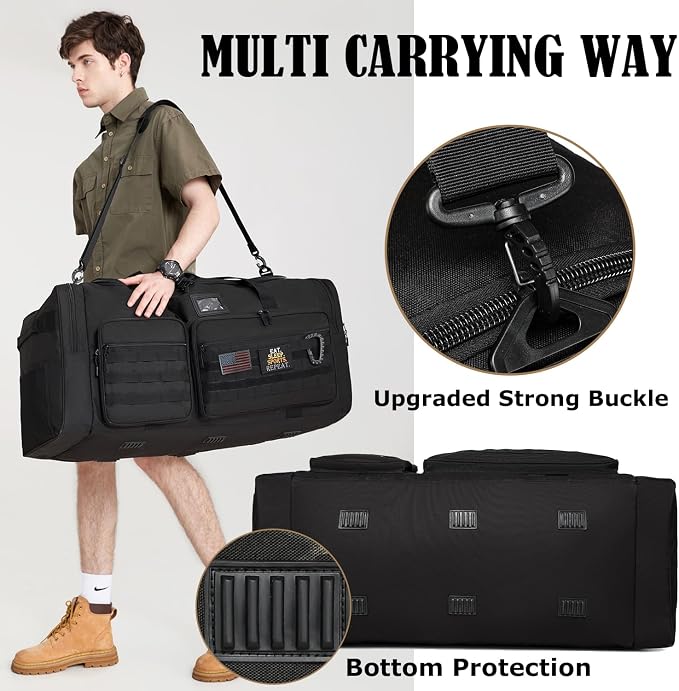 130L Extra Large Duffle Bag for Men, Heavy Duty Large Duffle Bag for Travel | Shoe Compartment, XL Sports Gym Equipment Bag for Hockey Football Baseball Basketball & More - Image 5