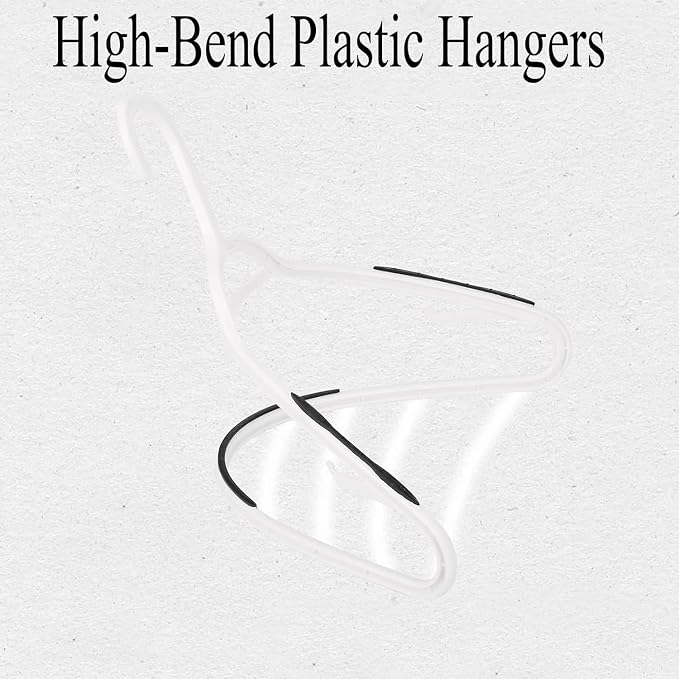 Plastic Hangers 30 Pack - Non Slip Clothes Hangers,Holds up to 18 lbs, Slim Space Saving Hangers for Suit,Dress,t Shirts,Blouse,Coats, Pants (White) - Image 5