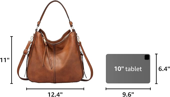 Hobo Crossbody Bag for Women, Designer Shoulder Purse Handbags - Image 3