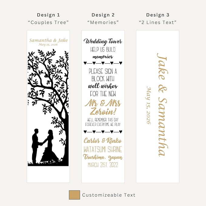 Personalized Wedding Guest Book Alternative: Wood Block Game, Baby Shower Guest Book, for Couple, Couple Gifts, Hostess Gifts, Customizable Gifts, House Warming Gifts New Home - Image 8