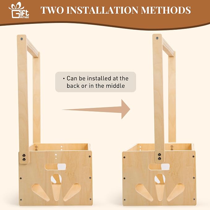 Wooden Baby Shower Crate Closet, Baby Storage Crate Hamper with Handle | Basket for Baby Shower Gifts, Welcome Gift Basket for Newborn Boys Girls, Pregnancy Gifts for New Parents - Image 5