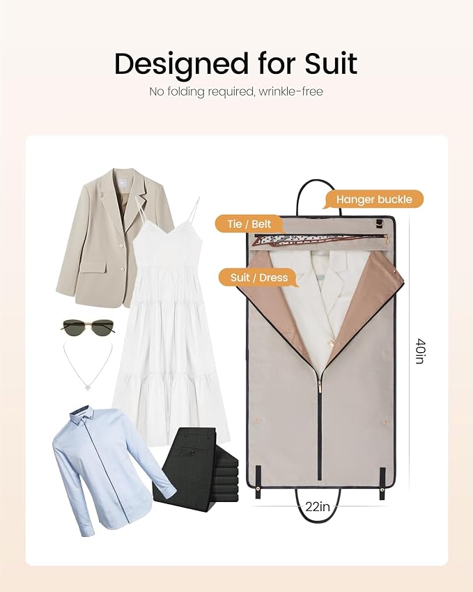 LOVEVOOK Garment Bags for Travel,3 in 1 Garment Duffle Bags with Shoe Pouch | Carry on Garment Bag,Hanging Suitcase,Suit,Dress,Business,Travel Bag,Weekender Bag - Image 4