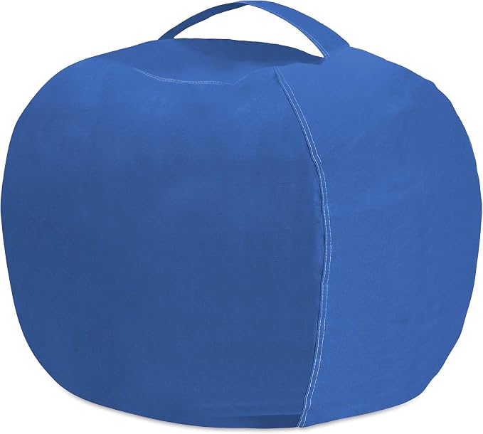 Posh Stuffable Kids Stuffed Animal Storage Bean Bag Chair Cover - Childrens Toy Organizer, X-Large 48" - Solid Royal Blue - Image 6