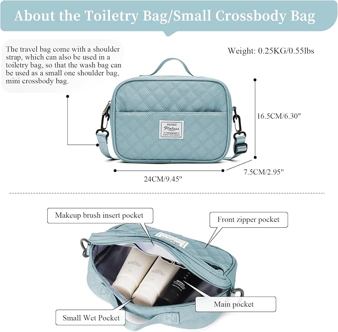 Weekender Bags for Women, Travel Duffel Bag with Shoes Compartment | Overnight Bag with Toiletry Bag, Carry on Personal Item Bag for Travel Business Trips Sport Hospital,Grid Travel Bag Set - Image 4