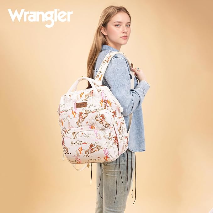 Montana West Wrangler Diaper Bag Backpack Aztec Callie Bag Travel Backpack Purses Western Multi-Function Baby Bags for Mom - Image 2