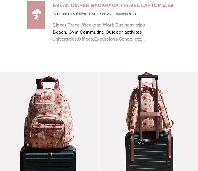 Diaper Bag Backpack Corduroy Multifunction Baby Fashion Travel Pack office Laptop Bag - Image 5