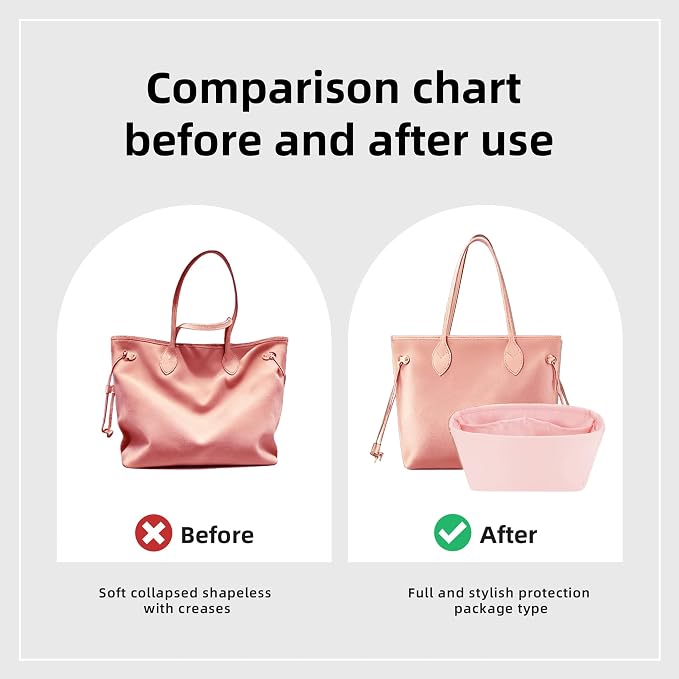 DGAZ Silk Purse Organizer Insert for Neverfullbag(Pink,BB) | Soft and Lightweight,Perfect Fit,Multi-pocket Storage,Bag Protector,Luxury Bag Care,Handmade,for Smooth Bag Organizer - Image 4