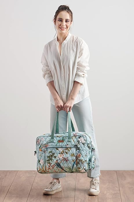 Maison d' Hermine Weekender Bags for Women Cotton Quilted Duffel Overnight Luggage Weekend Bag for Men Gym Gifts Travel | Overnight Luggage Weekend Bag for Men Gym Sports Gifts Duffle bag Business Travellers Trip Spring Summer - Image 8