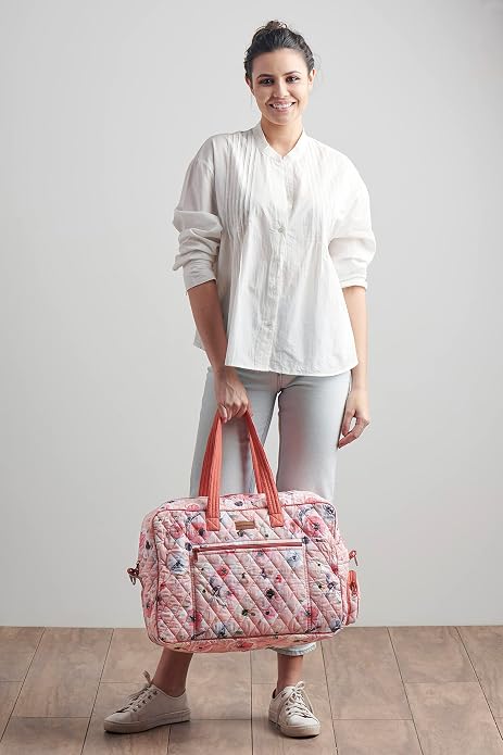 Maison d' Hermine Weekender Bags for Women Cotton Quilted Duffel Overnight Luggage Weekend Bag for Men Gym Gifts Travel | Overnight Luggage Weekend Bag for Men Gym Sports Gifts Duffle bag Business Travellers Trip Spring Summer - Image 3