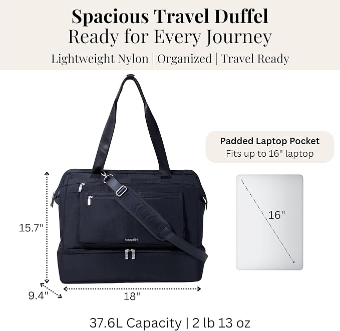 Modern Weekender - Lightweight 18"x15.7"x9.4" Duffel Carry-on Travel Bag for Women - Image 5