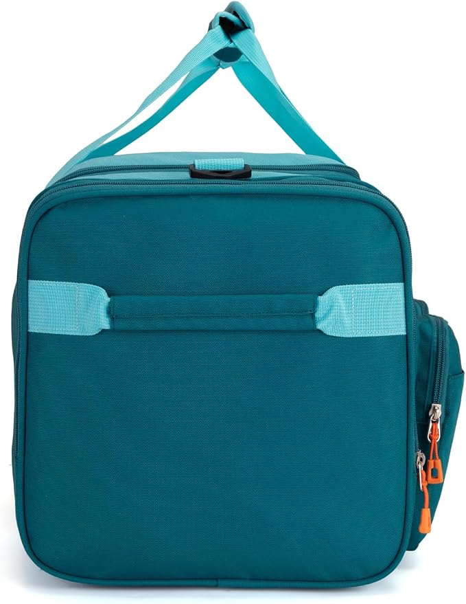 Large Kids Duffle Bag for Travel, Overnight or Weekend,Teal Blue | Roomy Size: 22.0"L x 12.0" H x 12.0"W, Made of Thick Polyester Fabric - Image 6