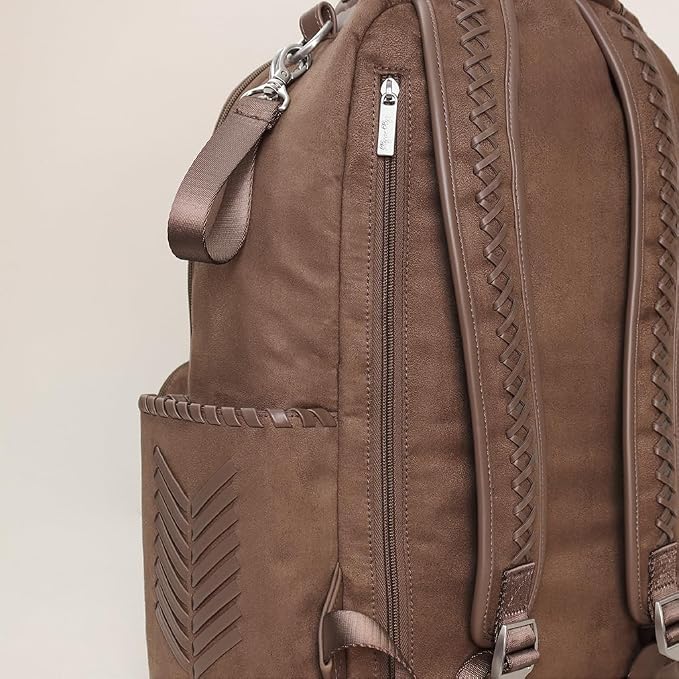Itzy Ritzy Boss Plus Large Diaper Bag Backpack with 19 Pockets (Aspen) | Includes 2 Insulated Bottle Pockets, Changing Pad, Stroller Clips, Comfortable Padded Straps, Easy-to Clean, Travel-Ready - Image 9