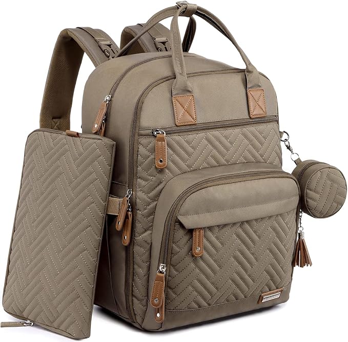 iniuniu Baby Diaper Bag Backpack, 4 in 1 kit Large Capacity Travel Backpack | Waterproof Backpack for Moms Dads,Travel Backpack with Pouch,Washable Changing Pad, Baby Essentials by iniuniu
