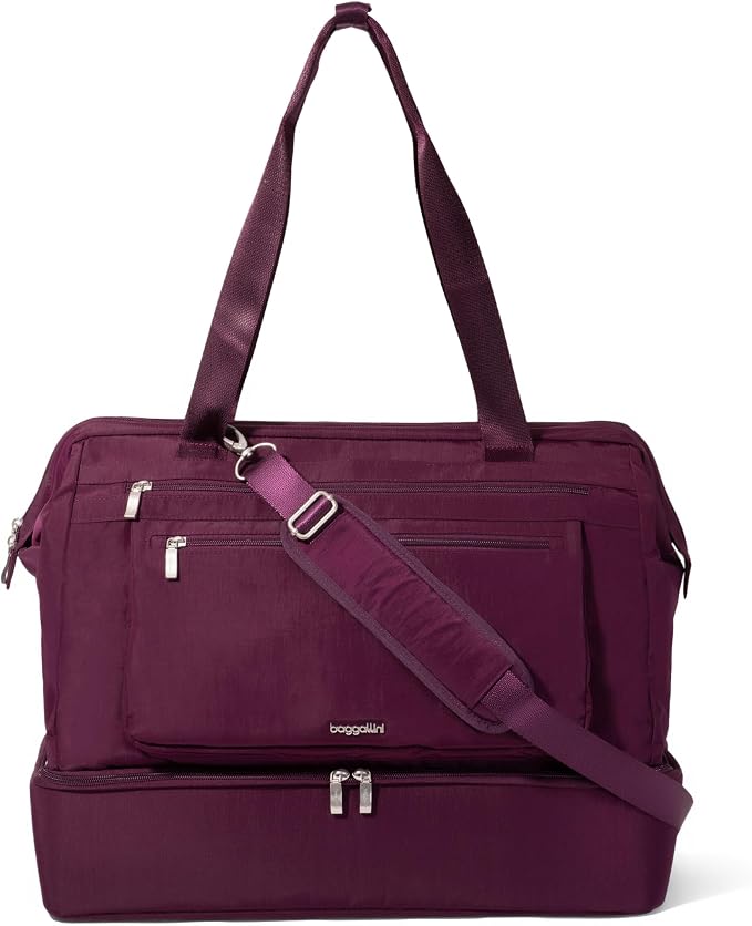 Modern Weekender - Lightweight 18"x15.7"x9.4" Duffel Carry-on Travel Bag for Women by baggallini