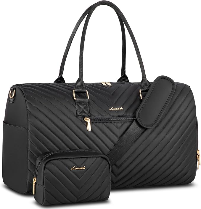 LOVEVOOK Travel Duffle Bag, Weekender Bag for Women with Toiletry Bag, Carry on Overnight Bag with Shoe Compartment, Gym Duffel Bag with Wet Pocket, Mommy Hospital Bags for Labor and Delivery by LOVEVOOK