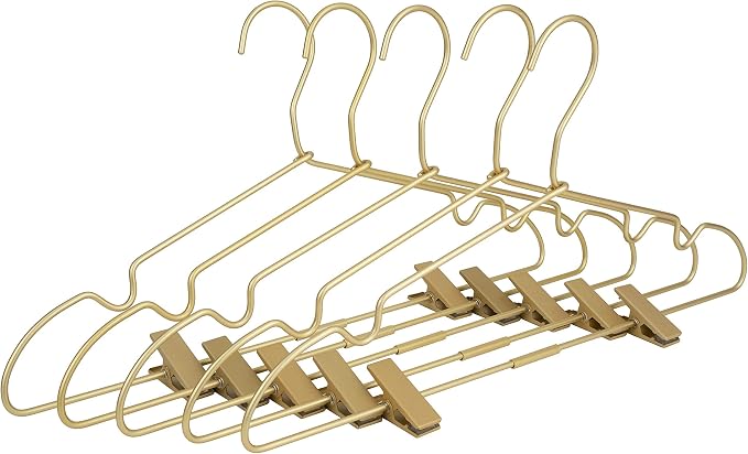 Gold Metal 12.6" Baby Clothes Clips Hanger, 30 Pack Children Kids Coat Hanger Display and Storage,Heavy Duty Standard Metal Hangers with Non-Slip Design,Space Saving Organizer - Image 6