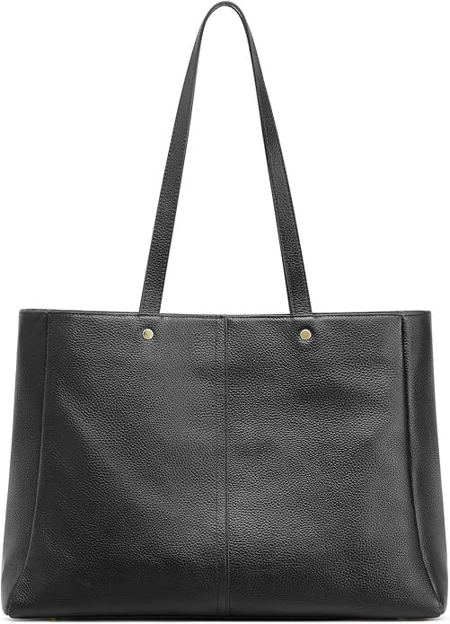 Kattee Women's Soft Leather Work Tote Bag | Large interior with a luggage sleeve for organized work, travel, and everyday carrying. - Image 7