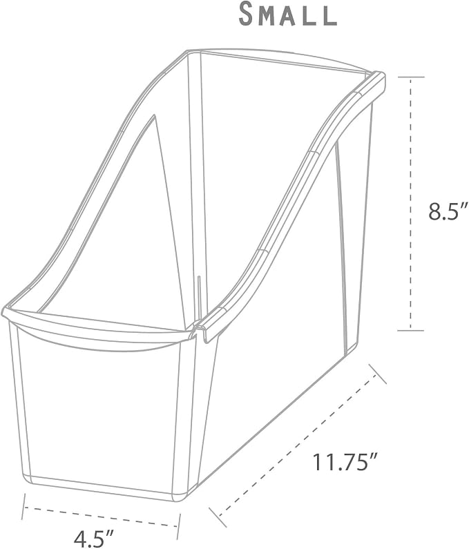 Storex Small Book Bin, Linking Storage Bin, Dry Erase Surface, 11.75" x 8.5" x 4.5" STEM Green (Pack of 6) - Image 14