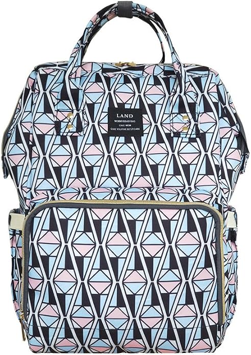 Land diaper bag multi-function waterproof travel backpack nappy bags insulated compartment pockets wipes pocket by Unknown