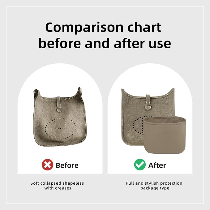 DGAZ Custom Silk Purse Organizer Insert or Pillow insert for Evelyne Bag | Soft and Lightweight,Perfect Fit,Multi-pocket Storage,Bag Protector,Luxury Bag Care,Handmade,for Smooth Bag Organizer - Image 6