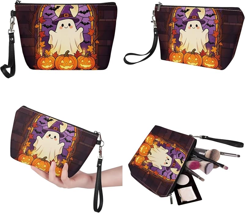 GIFTPUZZ Women Top Handle Bags Handbags with Zipper Leather Wallet Cash Card Phone Holder and Makeup Bag Set 3pcs - Image 6