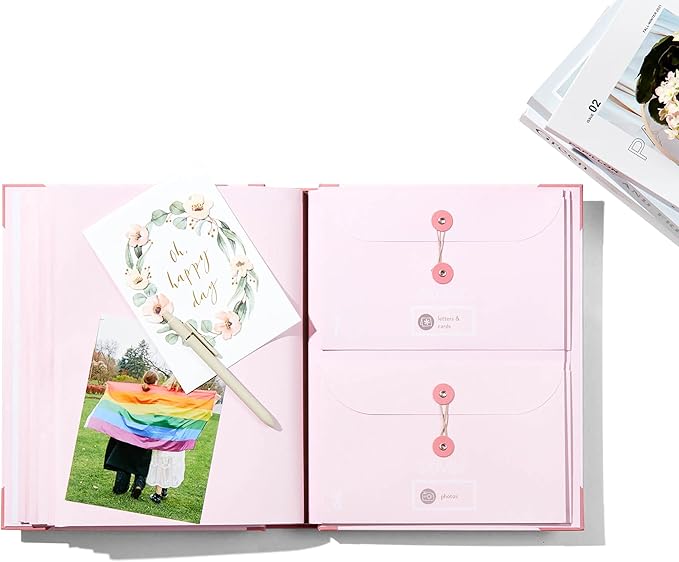 The Folio® Important Document Organizer by Savor | Binder with Guided Labels, Acid-Free File Folder Organizer with 10 Pockets, Document Holder for Home Records, Legal and Medical Papers (Pink) - Image 3