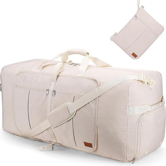 100L EXTRA LARGE Foldable Waterproof Travel Duffle Bag for Men and Women | with Shoe Compartment, Duffel for Weekender Gym Sport, Tear Resistant, Polyester by Urtala