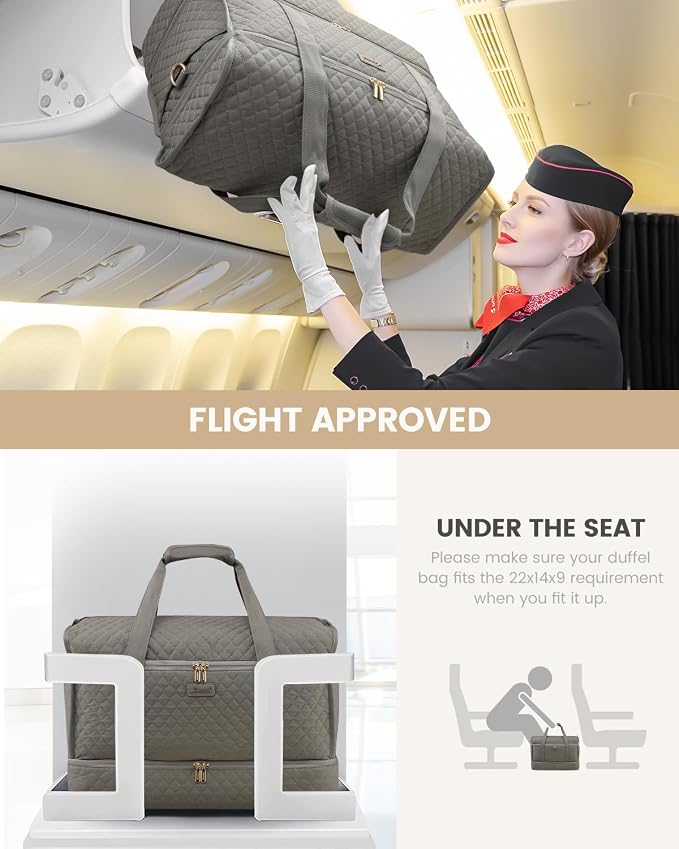 LOVEVOOK Large Travel Duffle Bag, Weekender Bags for Women With Shoe Compartment, Overnight Hospital Bag For Women Labor Delivery, Carry on Bag Personal Item Travel Bag, Yoga Gym Duffel Bag - Image 4
