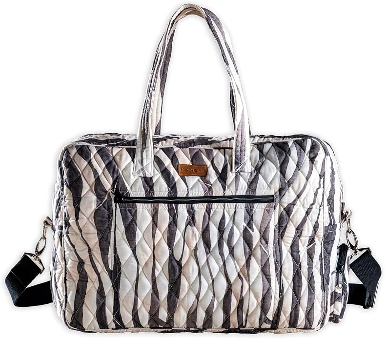 Maison d' Hermine Weekender Bags for Women Cotton Quilted Duffel Overnight Luggage Weekend Bag for Men Gym Gifts Travel | Overnight Luggage Weekend Bag for Men Gym Sports Gifts Duffle bag Business Travellers Trip Spring Summer by MaisondHermine