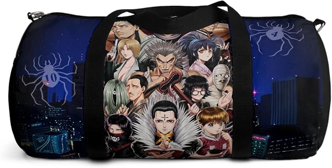 Anime Gym Bag for Women Men - Large Capacity Waterproof Workout Fitness Travel Sports Bags Fashion Street Camping Expandable Carry On Duffle Bag For Couple (Spder Troupe) PTY - Image 3