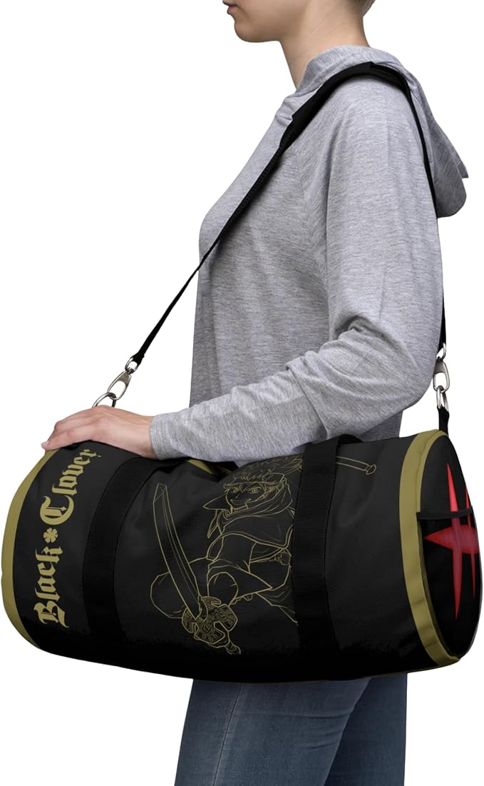 Anime Gym Bag for Women Men - Large Capacity Waterproof Workout Fitness Travel Sports Bags Fashion Street Camping Expandable Carry On Duffle Bag For Couple (Clover) PTY - Image 7