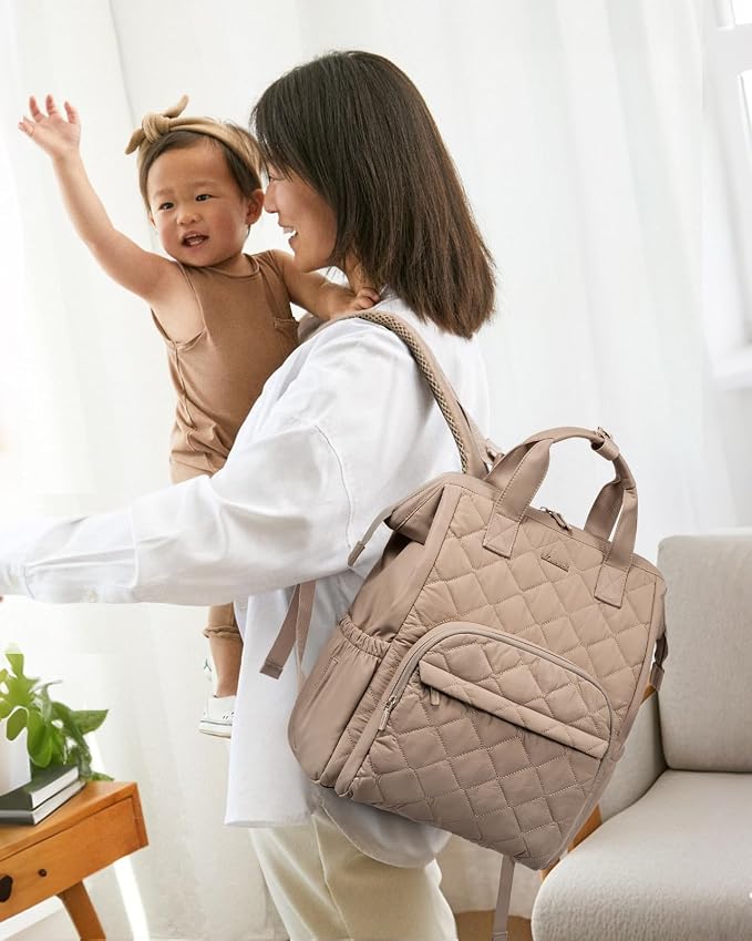 LOVEVOOK Diaper Bag Backpack, Baby Bag for Girl Boy with Changing Pad, Diaper Backpack for Mom Dad with Stroller Buckles - Image 6