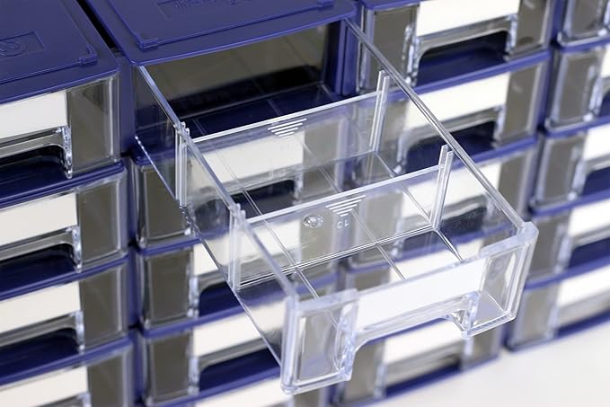 Stackable Storage Drawers Set of 20 with Dividers and Paper Labels - Image 5