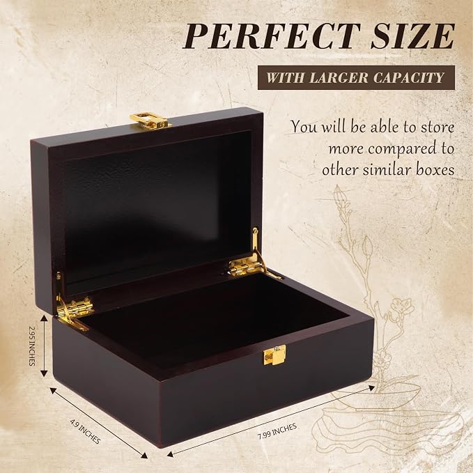 Tree of Life Wooden keepsake Box - Wooden Decorative Boxes with Lids - Wood Decorative Storage Boxes with Lids - Memorial Box (Tree of Life Black, Small) - Image 5