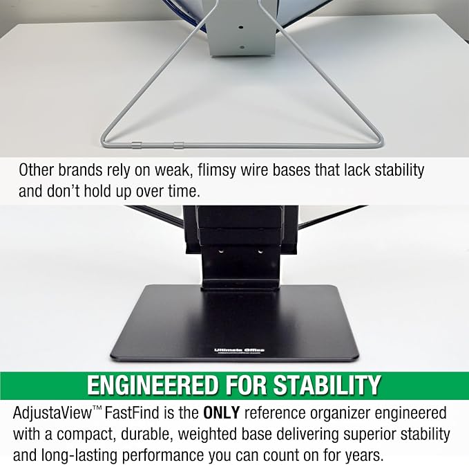 Ultimate Office FASTFIND 10-Pocket Desk Reference Display Organizer, Colors | Compact, Heavy-Duty, Weighted Metal Base Takes up Minimial Desk Space While Keeping Your Display Organizer Firmly in Place. - Image 4