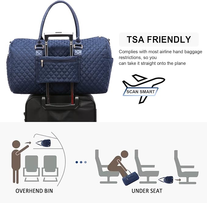 LOVEVOOK Travel Duffle Bag, Weekender Bag for Women with Toiletry Bag, Carry on Overnight Bag with Shoe Compartment, Gym Duffel Bag with Wet Pocket, Mommy Hospital Bags for Labor and Delivery - Image 4