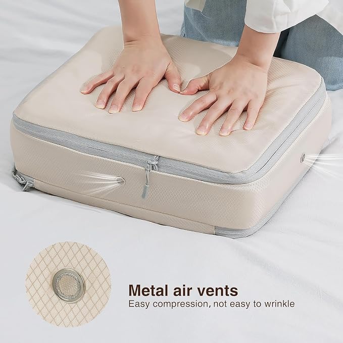 DIMJ Clothes Storage Bag 6 Pack, 19L Compression Storage Bags for Blanket, Sweater, Jacket, Closet, Sheet Storage Organizer with Window Handle, Compression Packing Cubes Space Saver Bags with Zipper - Image 5