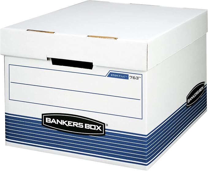 Bankers Box 30-Pack Medium Duty File Storage Boxes with Lids, FastFold Assembly, Letter/Legal, STOR, (0076316) by BankersBox