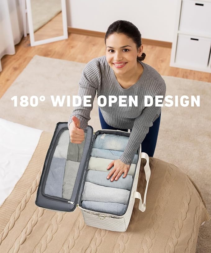Weekender Bags for Women, Wide Open Large Travel Duffle Bag with Shoe Compartment, Overnight Hospital Bag For Women Labor Delivery, Carry on Bag Personal Item Travel Bag with Wet Pocket (Beige) - Image 3