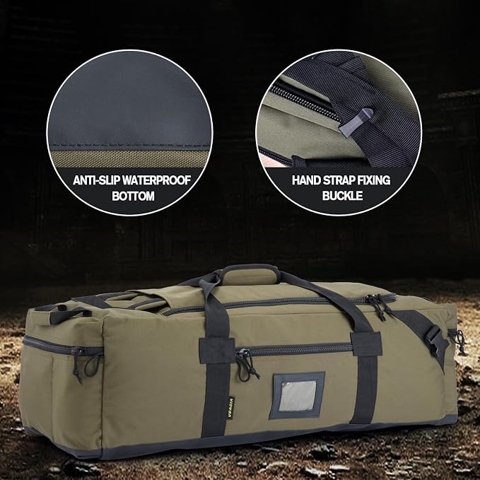 86l Large Duffel Bag For Travel, Gym & Sports - Water Repellent Polyester, Hidden Straps, Shoe Compartment - Perfect Luggage Duffle Bag Or Backpack For Men & Women - Image 2