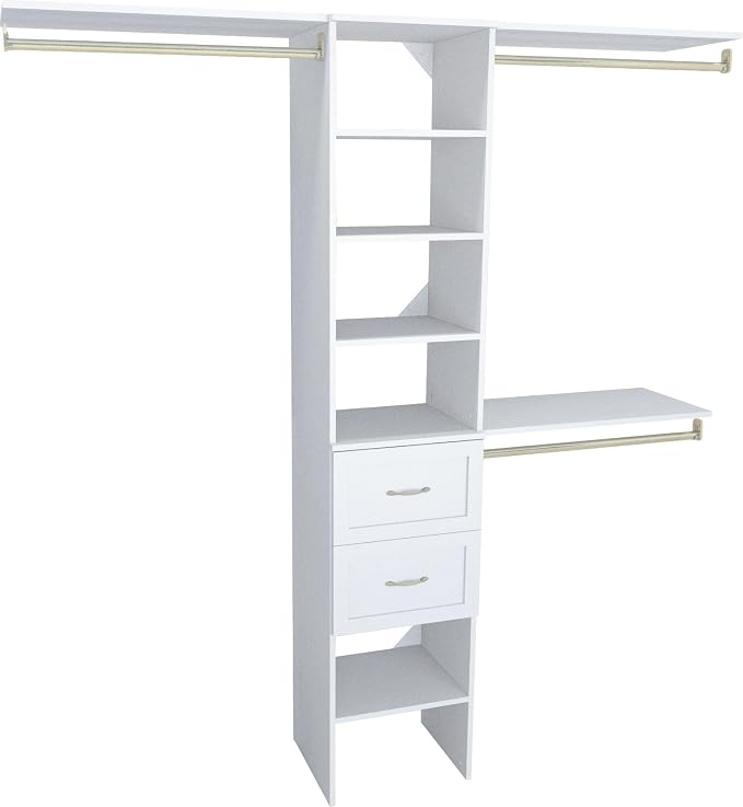 ClosetMaid SuiteSymphony Closet Organizer with Shelves and 2 Drawers, 16-Inch-Pure White by Unknown