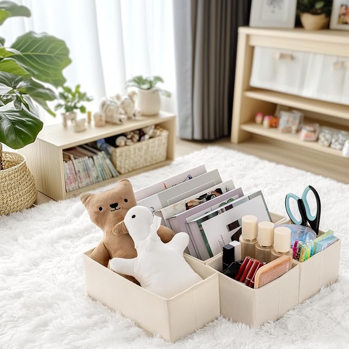Drawer Organizer Clothes, 10 Pack Dresser Organizer for Baby Clothes, Underwear, Sock- Foldable Closet Organization and Storage Dividers Bins for Nursery, Bedroom (Beige) - Image 9