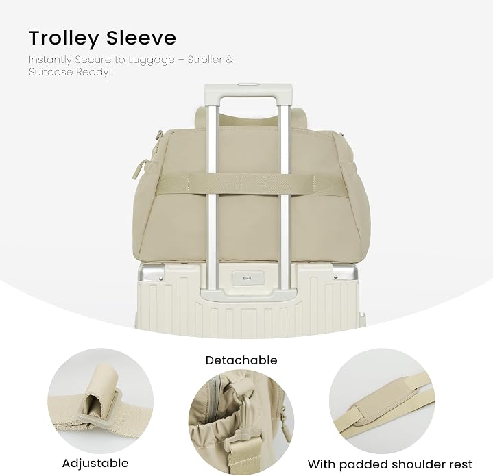 VONAL Diaper Bag Tote, Large 24L Diaper Bags Waterproof Hospital Bag for Labor Delivery, Travel Diaper Tote Baby Bag - Image 5