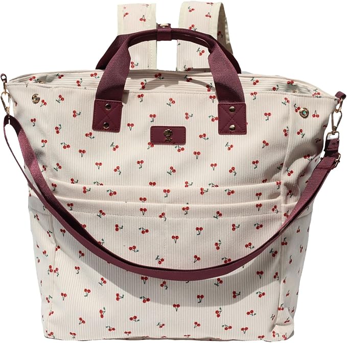 Diaper Tote Bag Totepack Backpack Crossbody Bag 3 in 1 for Women Laptop Backpack Multifunctional with Insulated Pockets by ESVAN