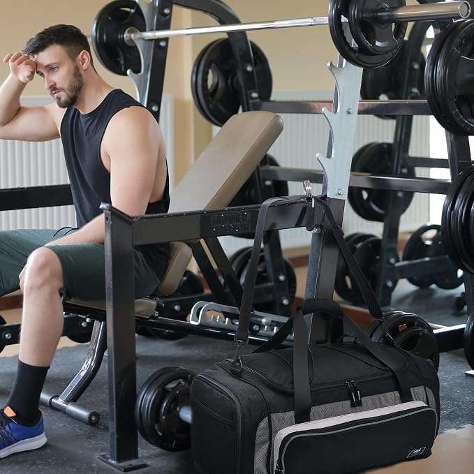 MIER Large Gym Bag for Men 60L Duffel Bag with Shoe Compartment | Lightweight & Durable Sports Duffles; Suited for Workout Fitness Travel Weekender; Water Resistant; Adjustable Shoulder Strap - Image 7