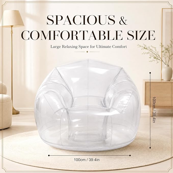 Sliner 2 Pcs Stuffed Storage Bean Bag Cover,43.3 * 43.3 * 30.7inch,PVC,Gray | Stuffable Zipper Organizer for Plush Toys or Foam, No Filler, Cotton Fabric, Extra Seating in Bedroom, Washable Adults - Image 2