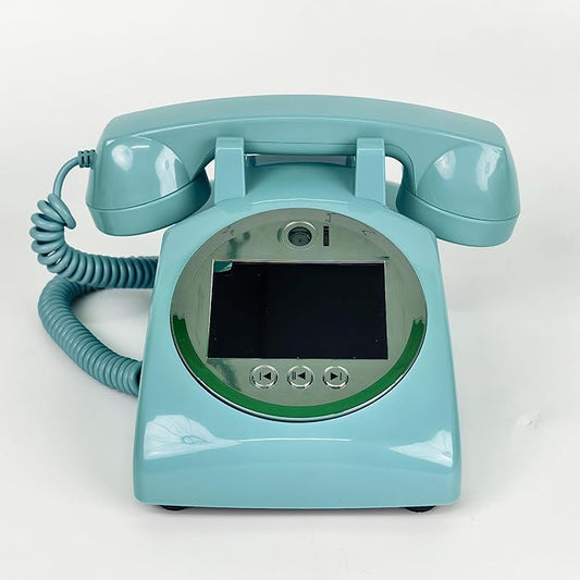 Video Audio Guest Book Wedding Phone,1080P HD Video Phone Guestbook, Preserve Your Special Occasions, Ideal for Wedding Bridal Shower, Birthday, Graduations, Baby Shower(Blue-Green) by FiayaComVintageTelephone