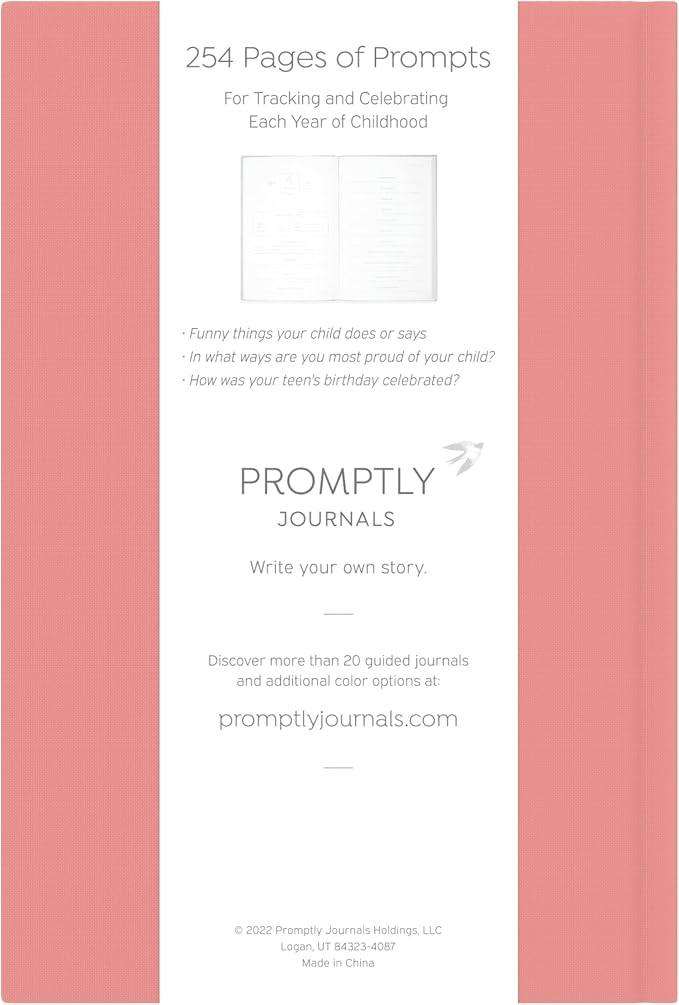 A Complete Childhood History: From Pregnancy to 18 Years Old (Dusty Rose, Pink, Linen) | Baby Book and Pregnancy Journal | Baby Memory Book - Image 2