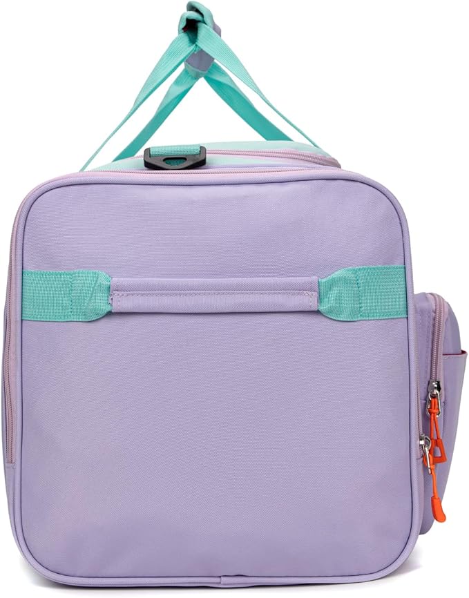 Large Kids Duffle Bag for Travel, Overnight or Weekend, L Green | Roomy Size: 22.0"L x 12.0" H x 12.0"W, Made of Thick Polyester Fabric - Image 6